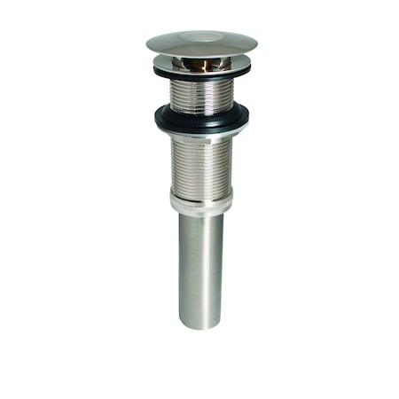 Keeney Mfg Push Button Bathroom Sink Drain without Overflow, Brushed Nickel K820-76BN